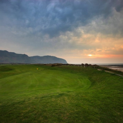 The seaside links of Conwy Golf Club in Wales.