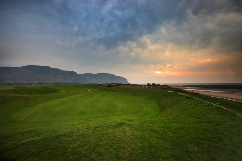 The seaside links of Conwy Golf Club in Wales.
