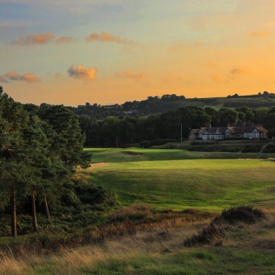 The 9th hole at Delamere Forest Golf Club.