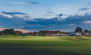 A photo of the clubhouse at Littlestone Golf Club.