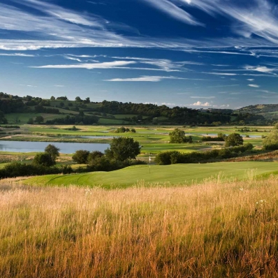 The courses rises up the hillside at Celtic Manor Golf Club Twenty Ten Course.