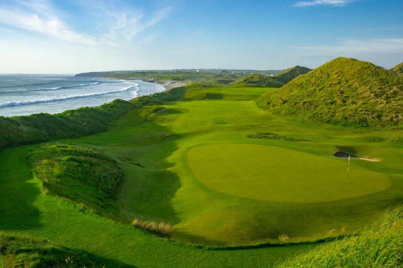 A photo of the Ballybunion Old links golf course.