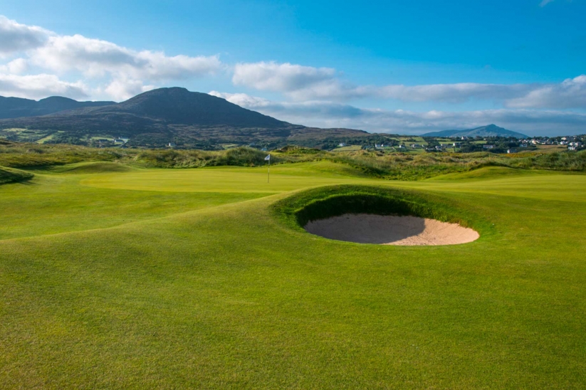 Greenside bunker at Ballyliffin Golf Club Old Course