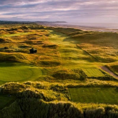 A tee and fairway at County Louth Golf Club.