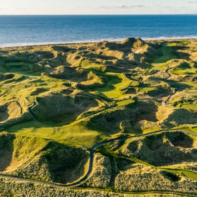 Ripples and rolls of the links golf at Enniscrone.