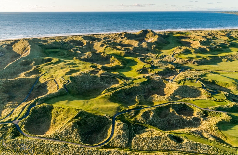 Ripples and rolls of the links golf at Enniscrone.
