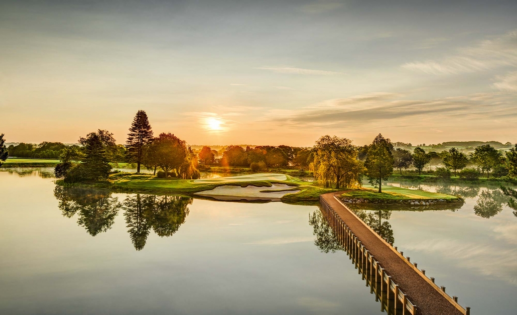 The island green at JCB Golf & Country Club.