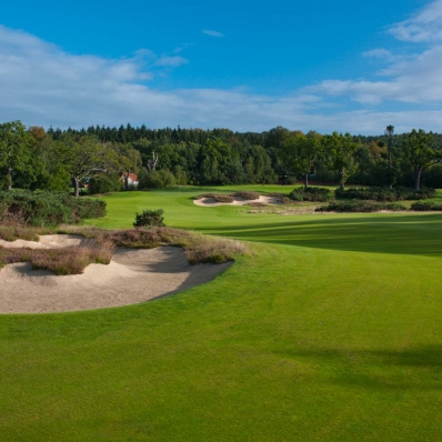 The strategic bunkering at Queenwood Golf Course.