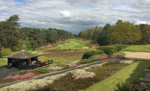 The St Georges Hill Golf Club as seen from the clubhouse which is included in the Harry Colt Travel Guide.