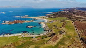 A drone capture of Traigh Golf Course.