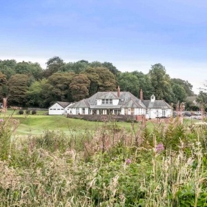 The view of the clubhouse at Buxton.