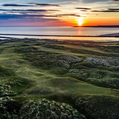 Sunset at the Mussenden Links.