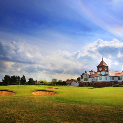 The clubhouse at Formby GC