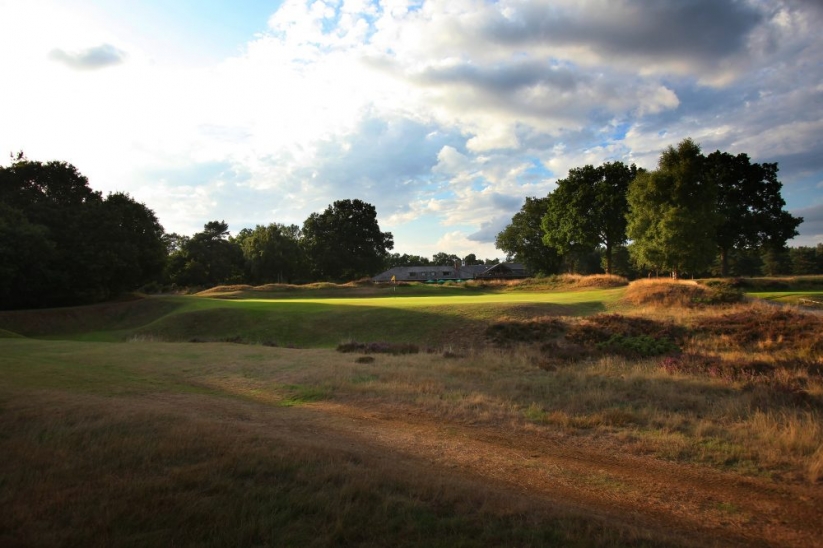 The final hole at Hankley Common Golf Club.