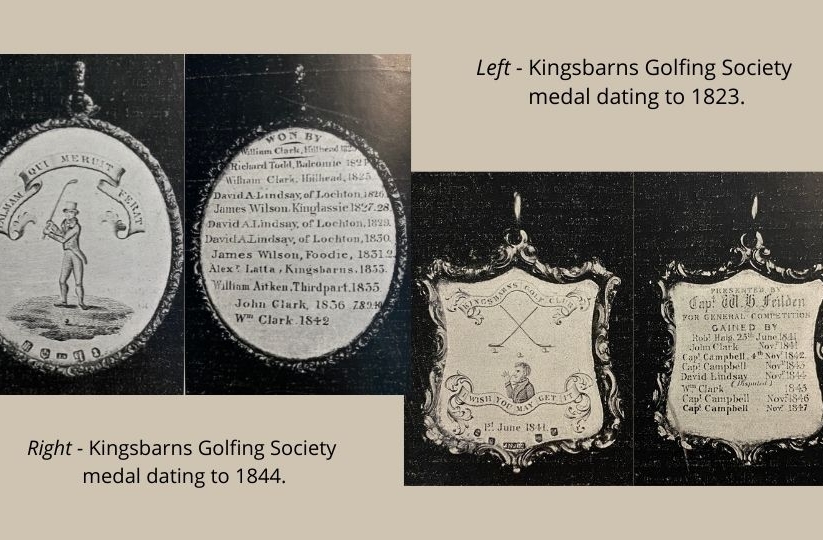 Kingsbarns Golfing Society medal dating to 1823.
