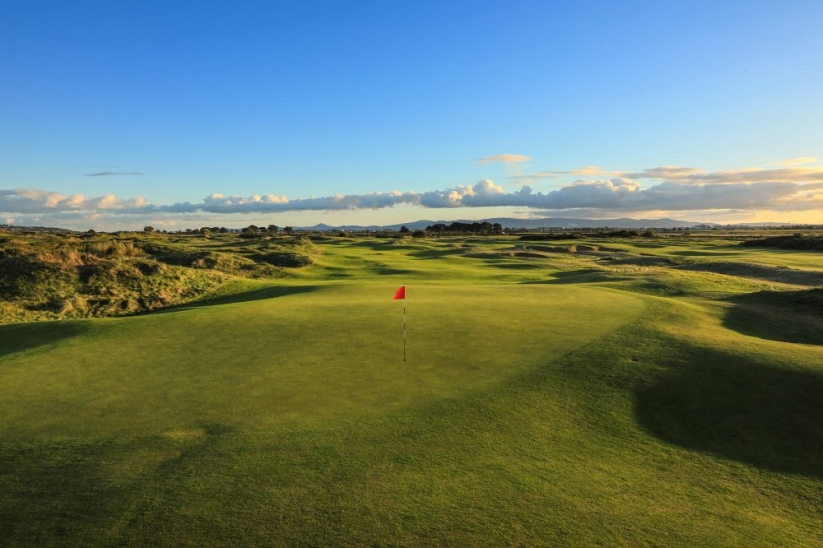 The 12th green at Portmarnock Hotel & Golf Links.
