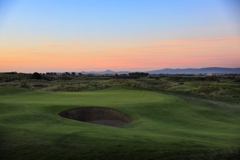 The 17th hole at Portmarnock Hotel & Golf Links.