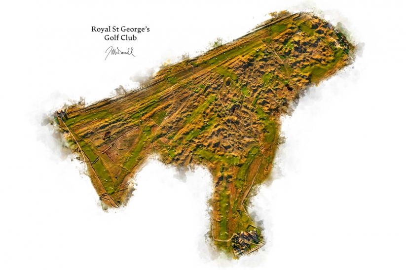 A full course map from Joe Mcdonnell of Royal St George's Golf Club.
