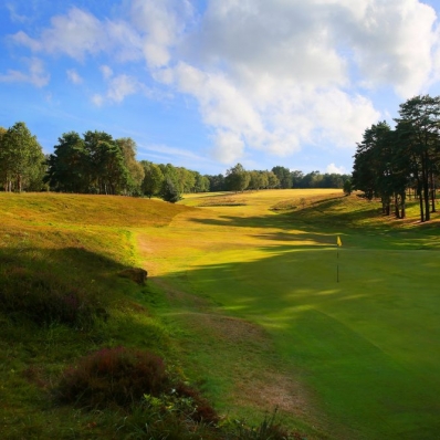 The 17th hole at Royal Ashdown Forest Golf Club.