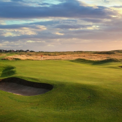 The 7th hole at Royal Liverpool Golf Club.