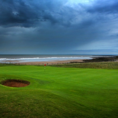 The coastal links of Royal Porthcawl Golf Club.