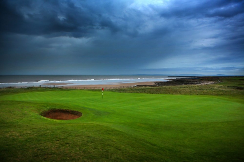 The coastal links of Royal Porthcawl Golf Club.