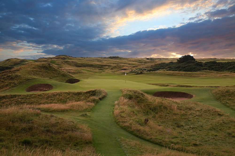 The par 3 8th known as The Postage Stamp at Royal Troon Golf Club.