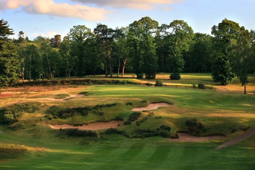 The most iconic hole at St Georges Hill Golf Club is the 8th shown here.