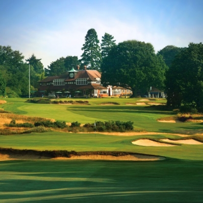 Looking towards the clubhouse at Sunningdale Golf Club Old Course.