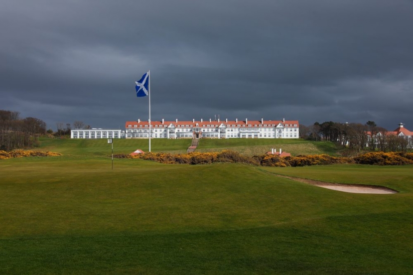 The iconic clubhouse at Trump Turnberry which is on the Open Rota. 