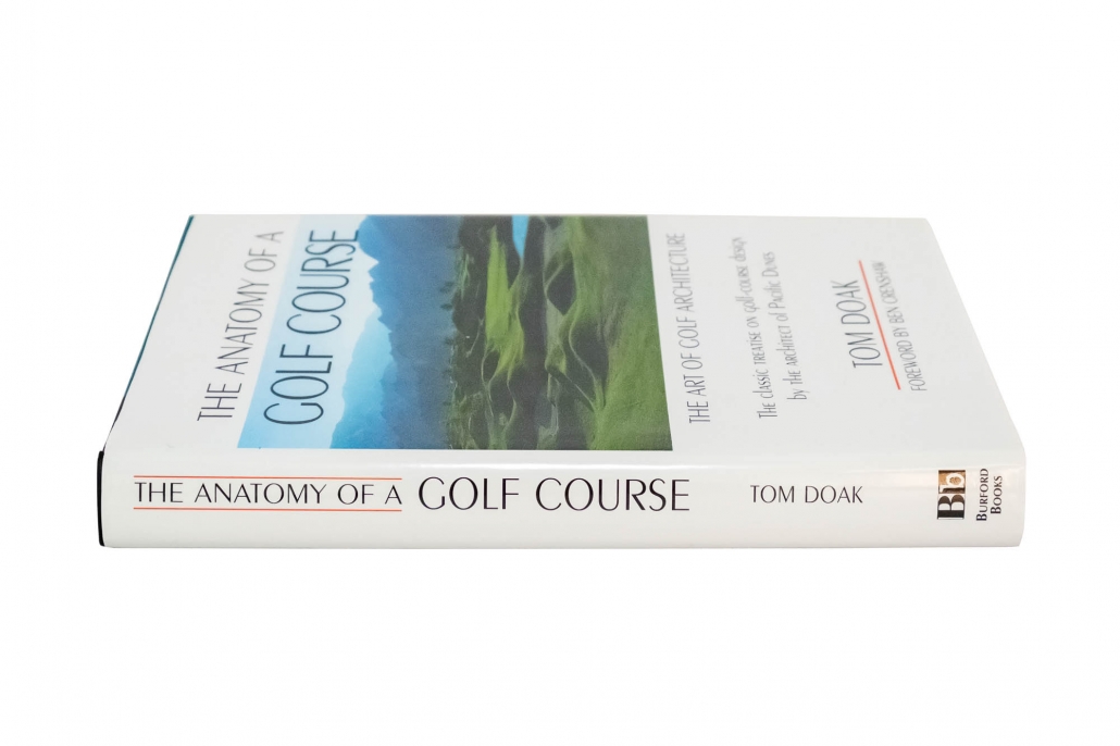 A photo of Tom Doak's book Anatomy of a Golf Course.