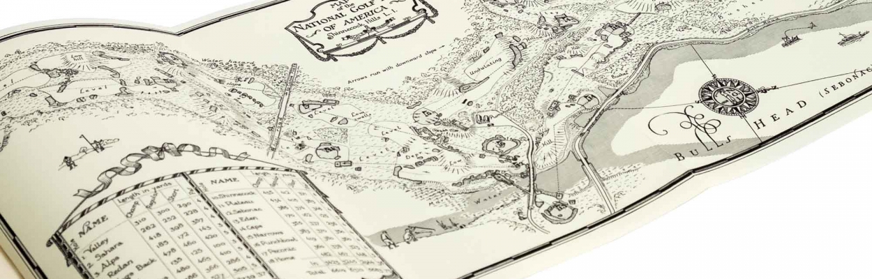 The foldout map in the book Scotland's Gift Golf.