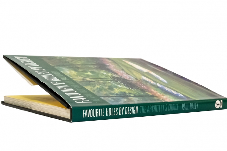 A photo of the book Favourite Holes by Design by Paul Daley is shown.