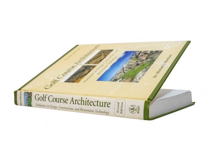 The cover of the book, Golf Course Architecture, is shown in full detail.