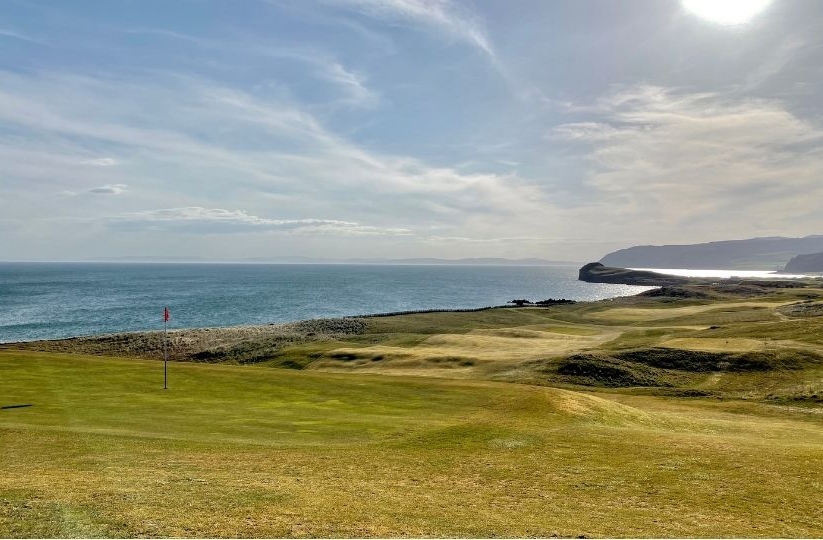 Views of the Irish Sea from Dunaverty Golf Club