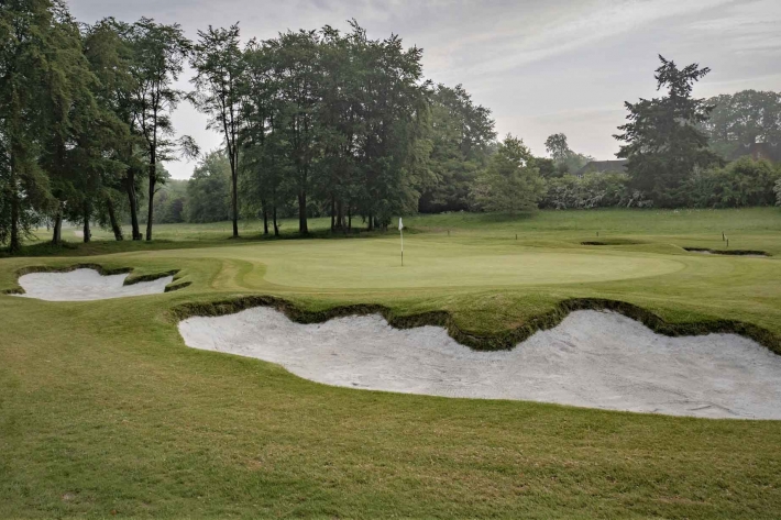 A photo of the new bunkering at A photo of the new bunkering at Effingham Golf Club.