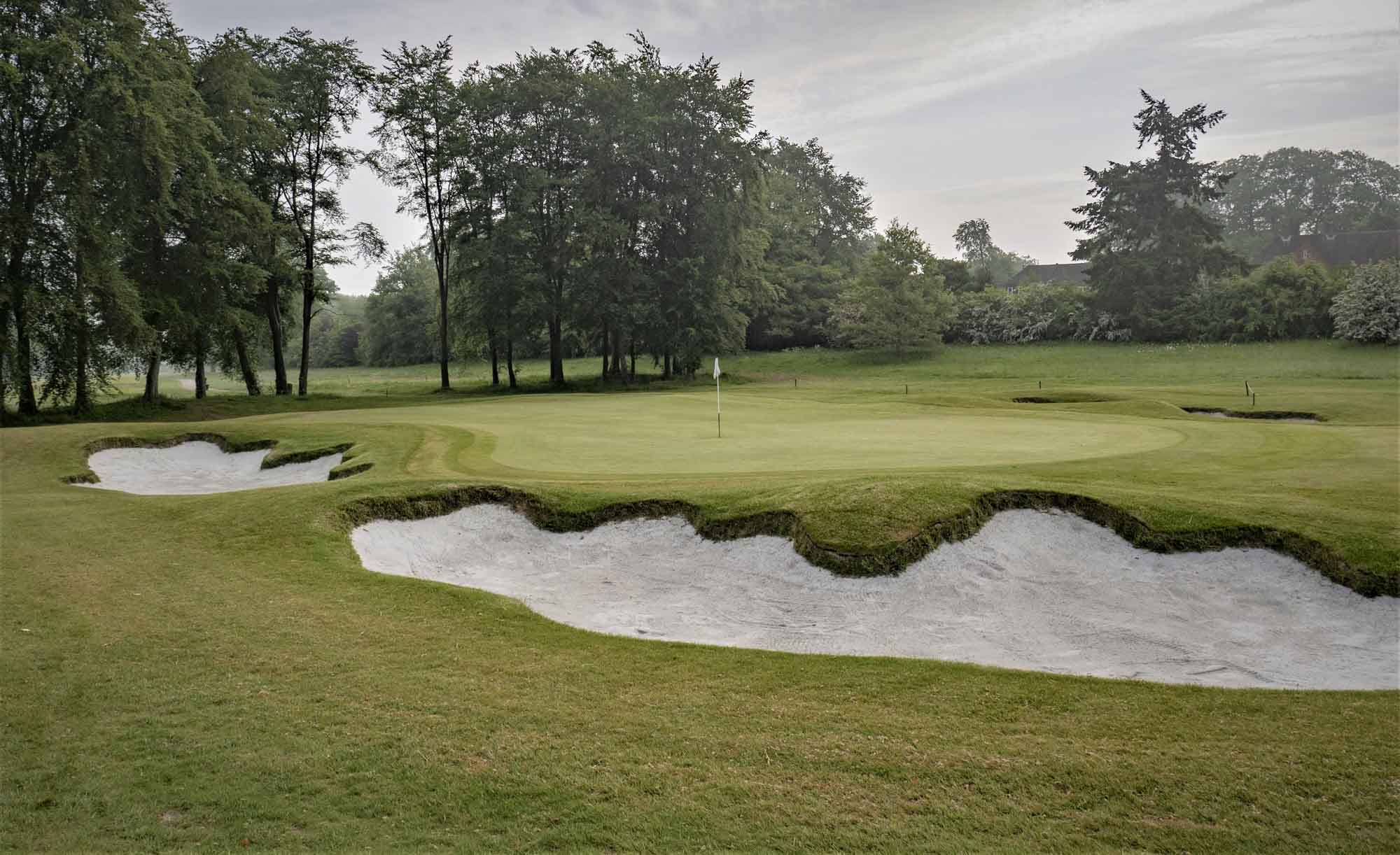 A photo of the new bunkering at A photo of the new bunkering at Effingham Golf Club.