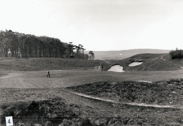 The par 3 Fourth green at Cavendish Golf Club in Derbyshire, England.