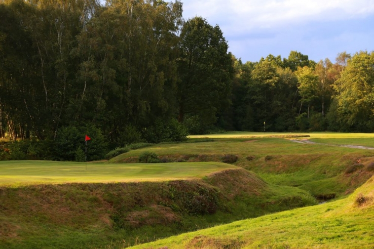 The 5th and 6th greens at Royal Ashdown Forest Golf Club.